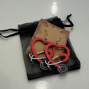 Red Heart Stethoscope Earrings ❤️🩺